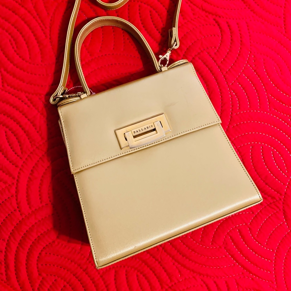 Vintage Purse Gold Faux Leather
